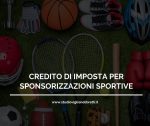 CREDITO DI IMPOSTA PER SPONSORIZZAZIONI SPORTIVE