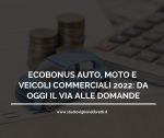 ECOBONUS AUTO, MOTO E VEICOLI COMMERCIALI 2022: DA OGGI IL VIA ALLE DOMANDE