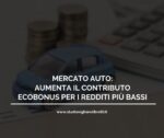 Mercato Auto: Aumenta Il Contributo Ecobonus Per I Redditi Più Bassi